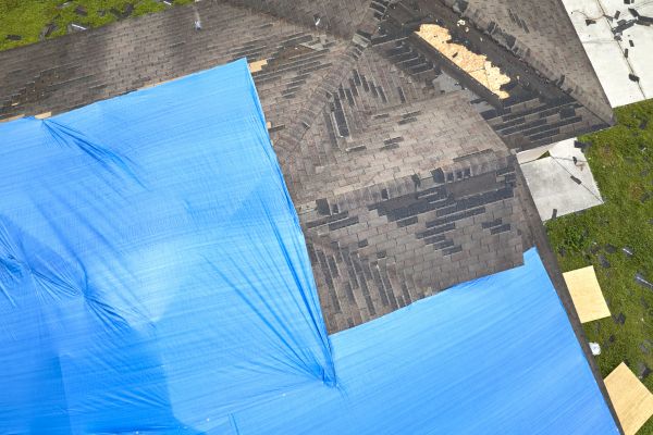 Storm Damage Roof Tarping in Springfield